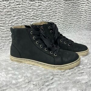 UGG Gracie high top black leather sneakers